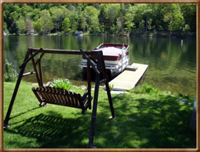 View of lake and dock